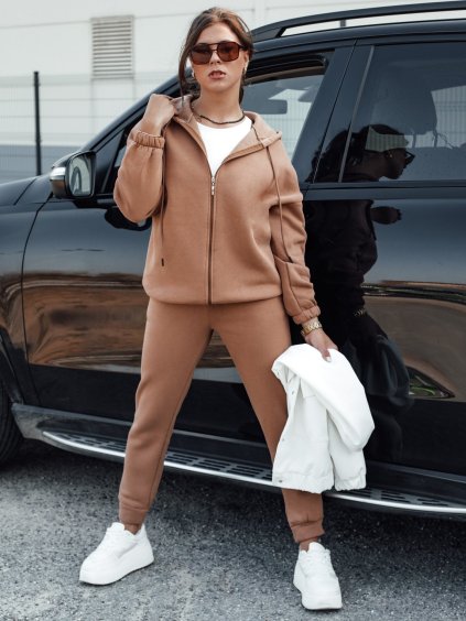 Světle hnědá dámská tepláková souprava AMILIA PREMIUM