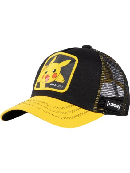 Černo-žlutá chlapecká kšiltovka Capslab Freegun Pokemon Jr (Velikost ONE SIZE)
