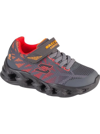 Šedé chlapecké svítící tenisky Skechers Vortex 2.0