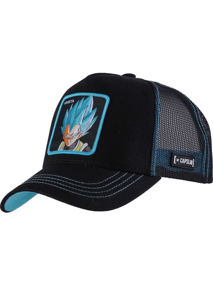 Černá pánská kšiltovka Capslab Freegun Dragon Ball Z Vegeta Cap (Velikost ONE SIZE)