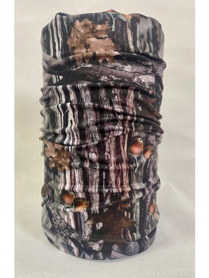 Černý nákrčník s lesním vzorem