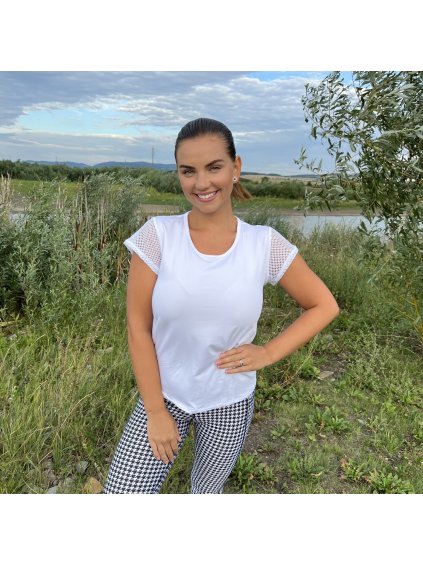 Dámské bílé sportovní tričko