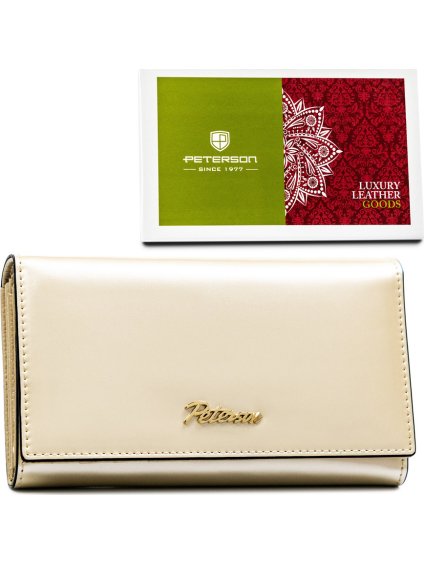 Peterson Béžová velká peněženka s RFID Y695