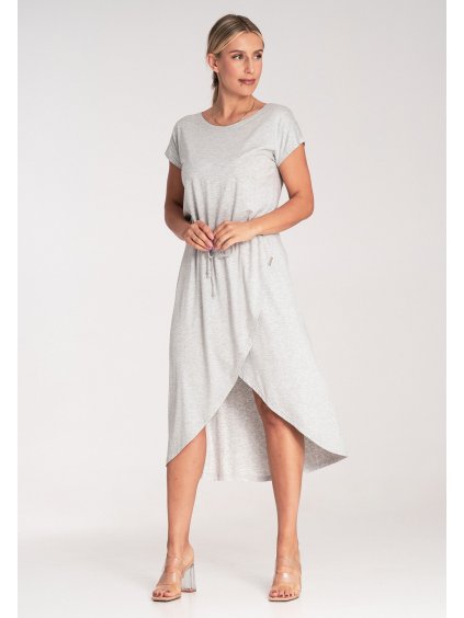 Dámské šedé ležérní viskózové šaty
