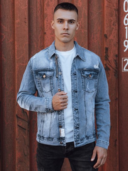 Pánská modrá džínová bunda