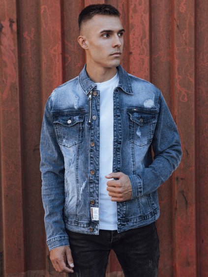 Pánská modrá džínová bunda