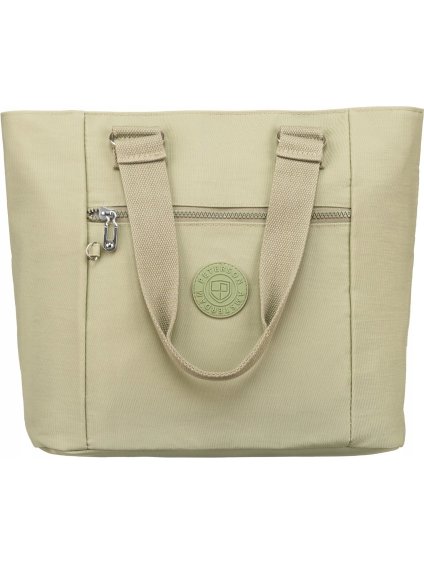 Peterson světle zelená prostorná shopper taška
