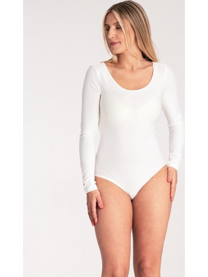 Smetanové dámské body s výstřihem