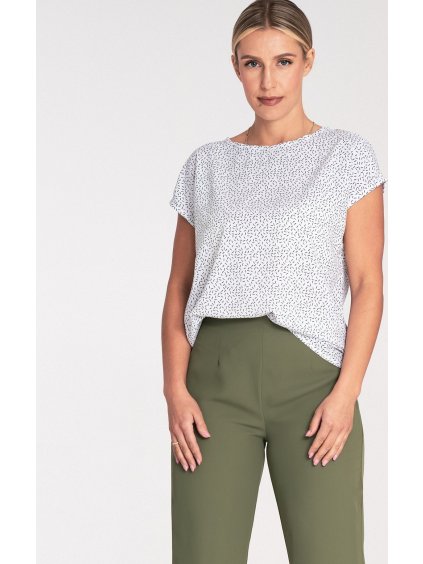 Elegantní dámské vzorované tričko s krátkým rukávem