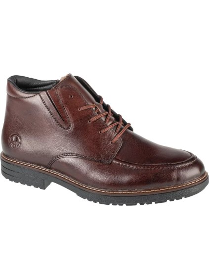 Hnědé pánské kožené kotníkové zimní boty Rieker Booties (Velikost 40)
