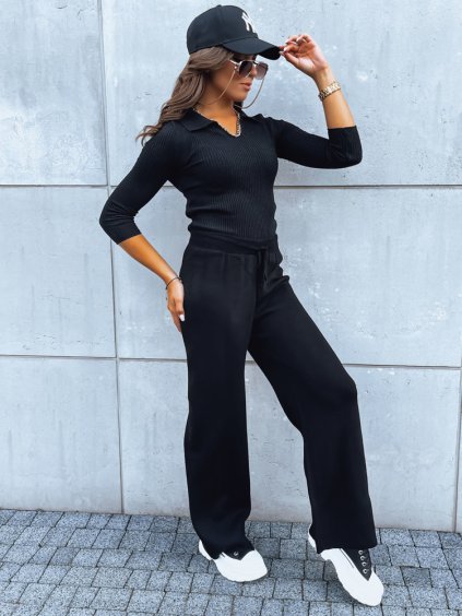 Černé volné kalhoty LAKELIFE