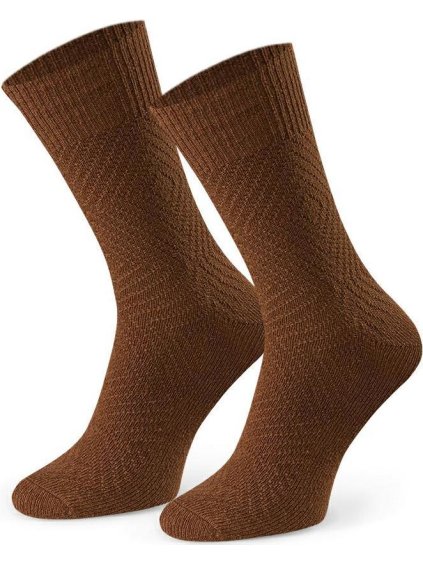 Hnědé vlněné ponožky Art.093