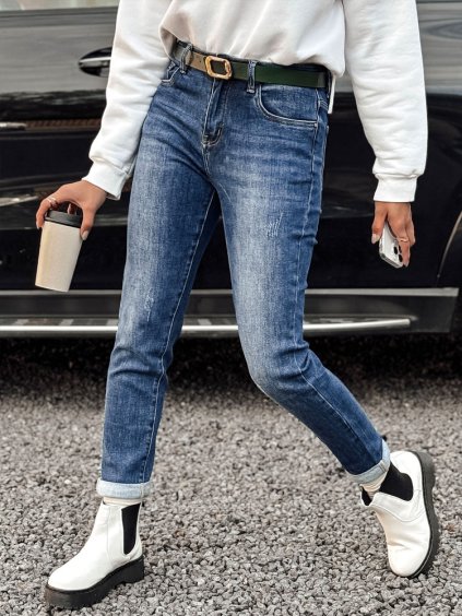 Módní dámské džíny s páskem JELVANI