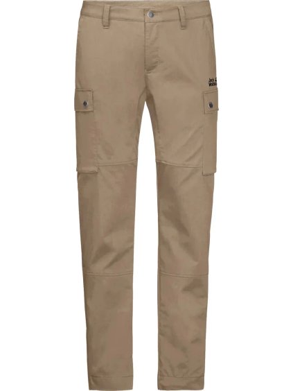 Béžové pánské turistické kalhoty Jack Wolfskin Arctic Road Cargo Pants M (Velikost 46)