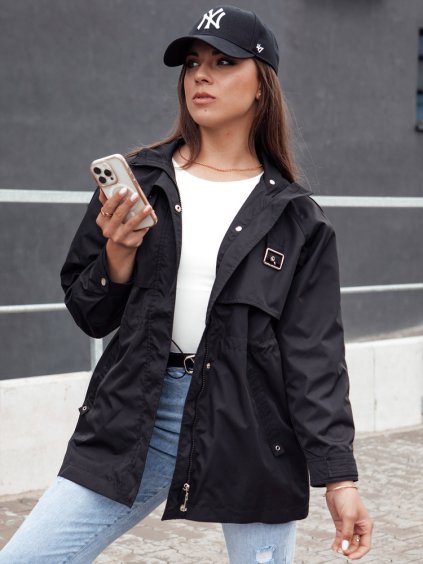 Černá dámská stylová parka TILAN