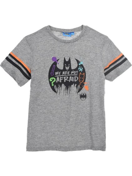 Šedé chlapecké tričko s potiskem Batman (Velikost 104)