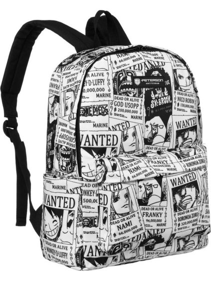 Bílo-černý dámský batoh se vzory Peterson