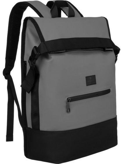 Sportovní šedý rolovací batoh s vyztuženým dnem Peterson
