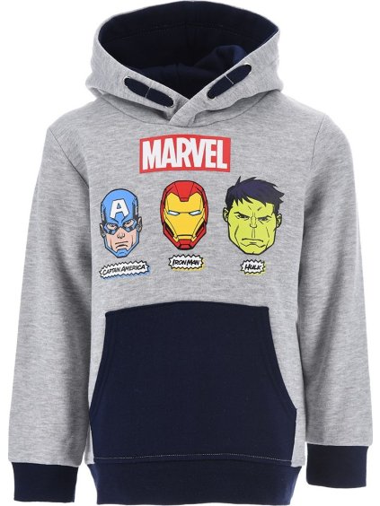 Marvel Avengers šedá chlapecká mikina (Velikost 104)