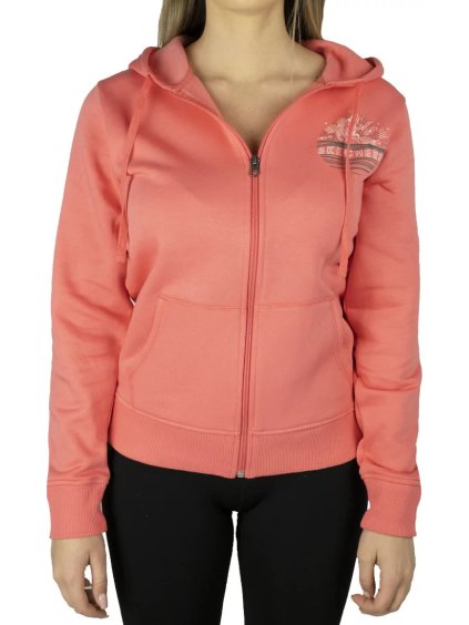 Oranžová dámská mikina Skechers Full Zip Hoodie