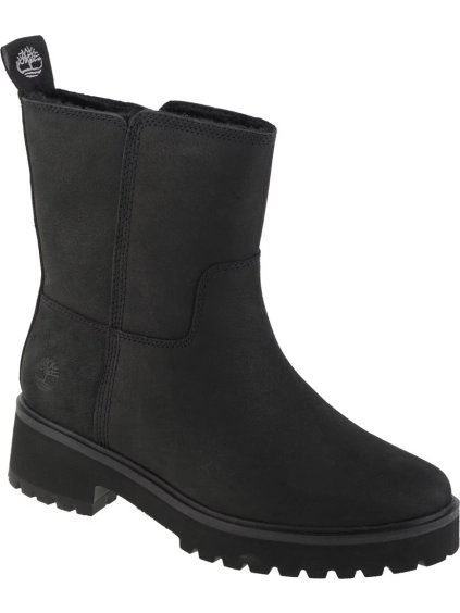 Černé dámské kožené nízké kozačky Timberland Carnaby Cool Wrmpullon WR (Velikost 38)
