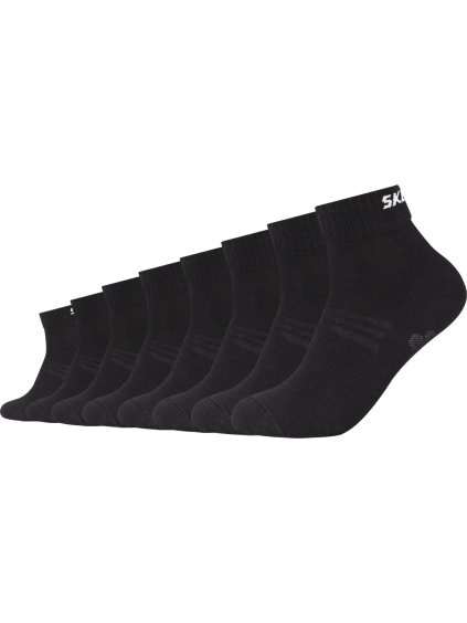 Černé sportovní ponožky Skechers 3PPK Unisex Mesh Ventilation Quarter Socks (Velikost 35/38)