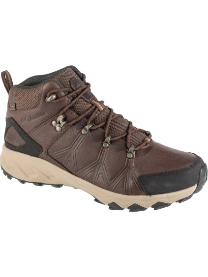 Hnědé pánské nepromokavé kožené turistické boty Columbia Peakfreak II Mid Outdry Leather (Velikost 41)