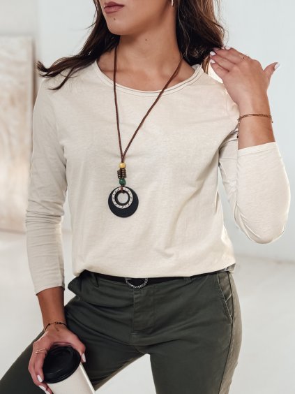 Dámská smetanová halenka s přívěskem MINIMODA