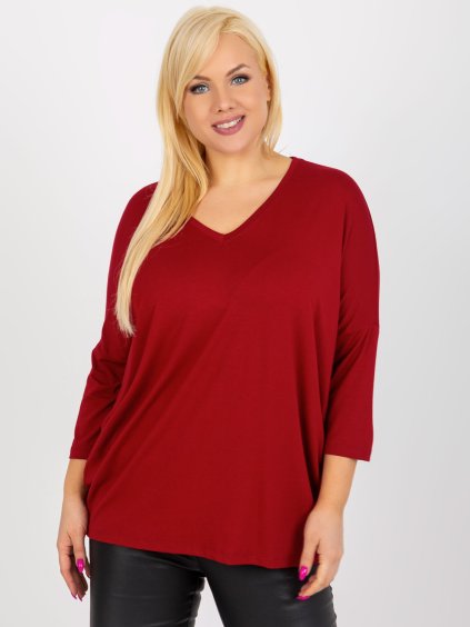 Bordó volná halenka (Velikost ONE SIZE)