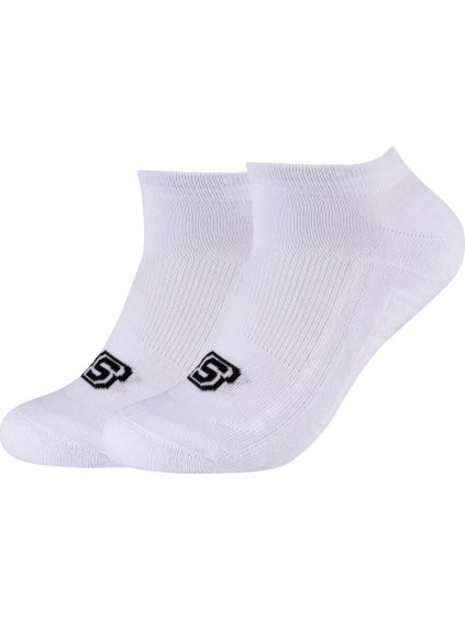Bílé dámské ponožky Skechers 2PPK Basic Cushioned Sneaker Socks (Velikost 35/38)