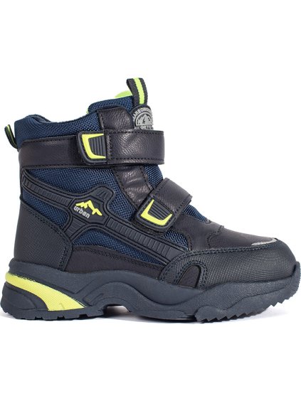 Tmavě modré zateplené chlapecké kotníkové boty
