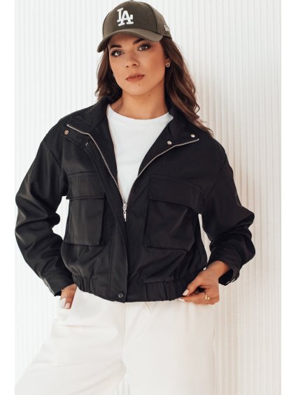 Černá přechodová krátká bunda s kapsami ISTAN