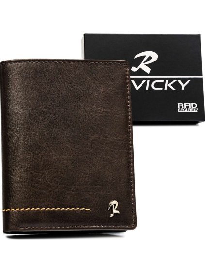 Tmavě hnědá elegantní pánská peněženka Rovicky L234