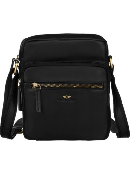 Elegantní černá pánská kožená taška Peterson