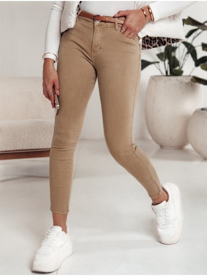 Béžové dámské skinny džíny CLARET
