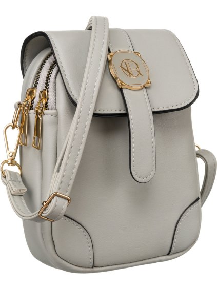 Šedá dámská crossbody kabelka s klopou Rovicky
