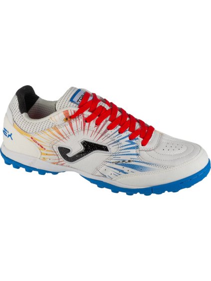 Bílá pánská kožená obuv na fotbal Joma Top Flex