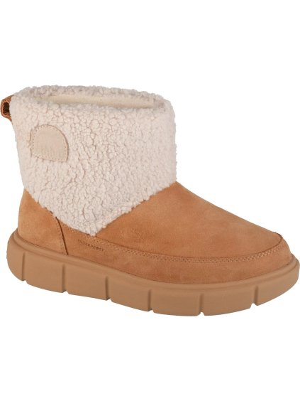 Smetanovo-hnědé dámské sněhule Sorel Explorer III Slip-on Cozy WP