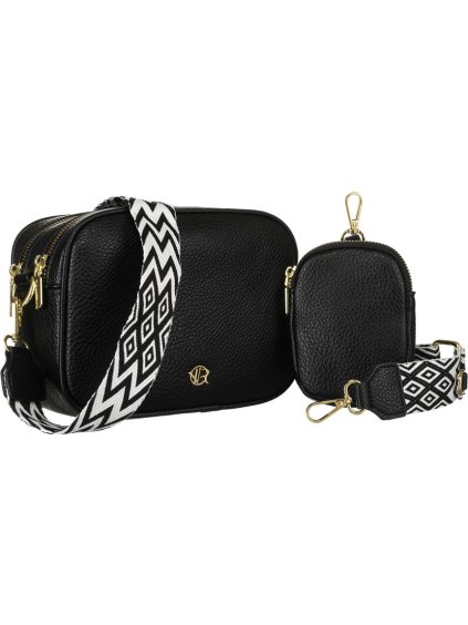 Rovicky černá crossbody kabelka s malou peněženkou