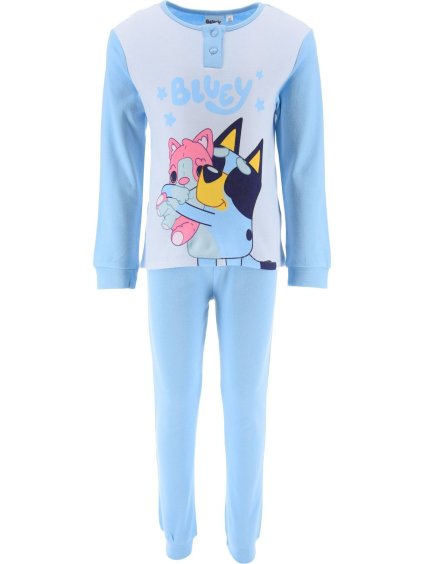 Světle modré dívčí dvoudílné pyžamo Bluey