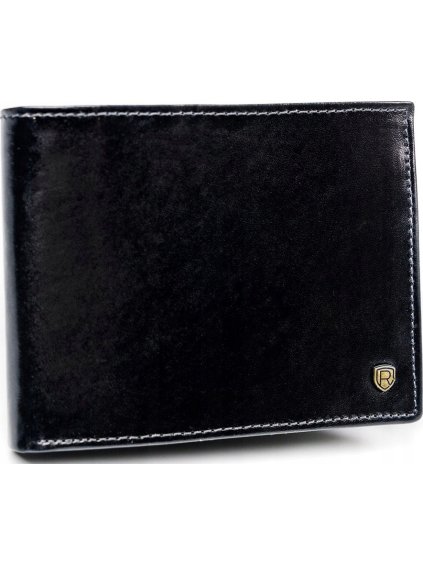 Rovicky Černá pánská prostorná peněženka bez zapínání L247