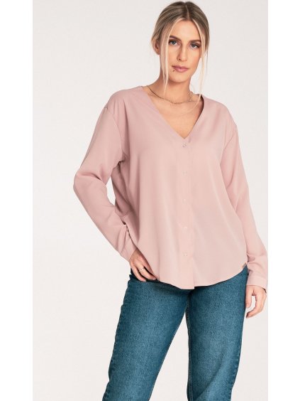 Dámská béžová košile s dlouhým rukávem