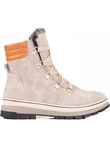 Dámské šedé traperky se zateplením