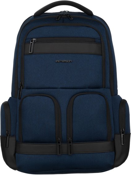 Peterson Velký tmavě modrý cestovní batoh s kapsou na notebook