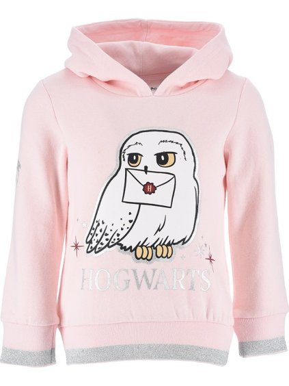 Harry Potter Světle růžová mikina se sovou (Velikost 104)