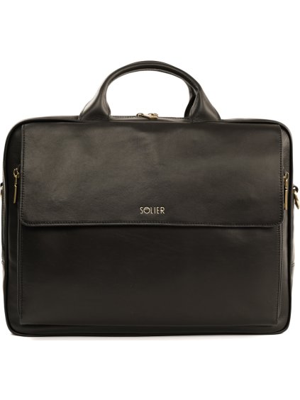 Kožená hnědá taška na notebook