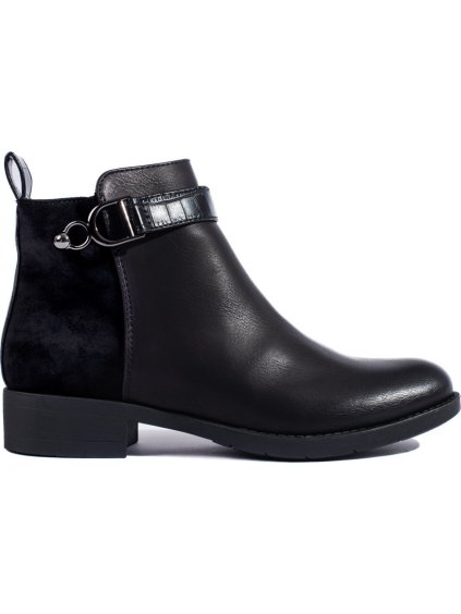Černé klasické kotníkové boty