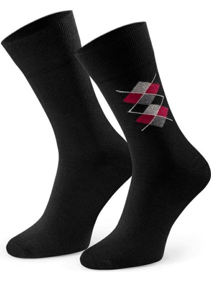 Černé pánské oblekové ponožky Art.056