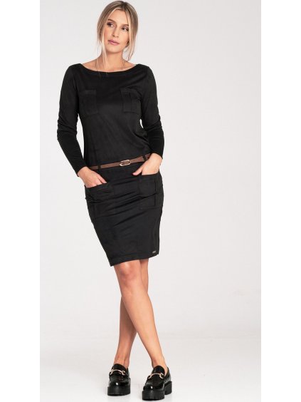 Černé sportovní šaty s dlouhým rukávem