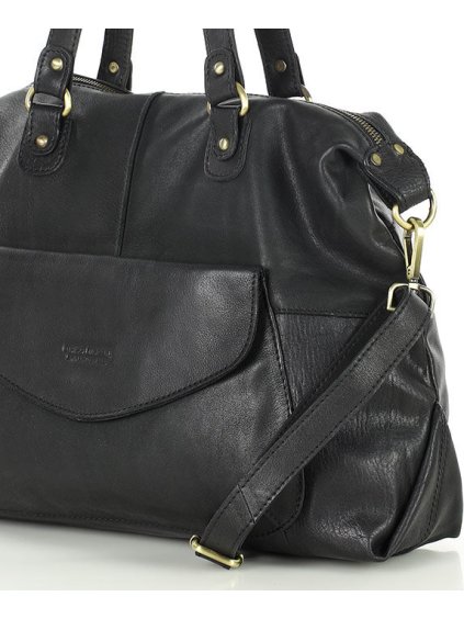 MARCO MAZZINI Černá dámská shopper kabelka (Velikost ONE SIZE)